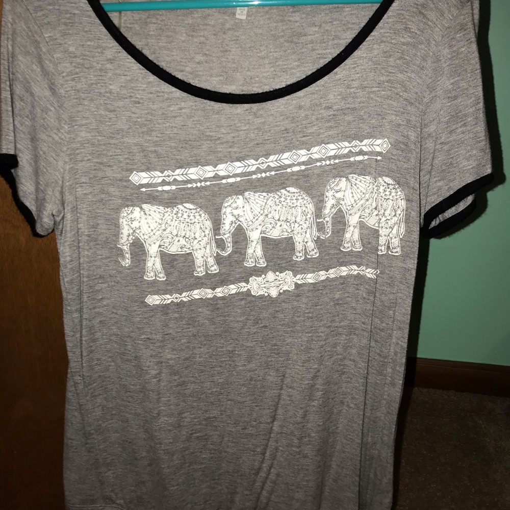 Charlotte Russe elephant sequin tee